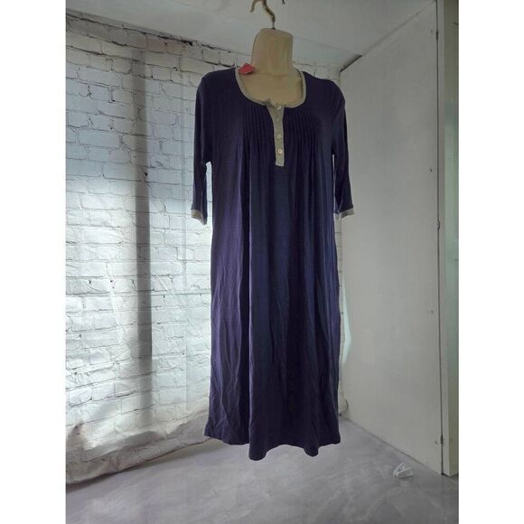 Lamiu Womens Size Small Navy/Grey Nightgown - Picture 1 of 5